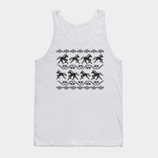 Ukrainian ornament - horses (black print) Tank Top